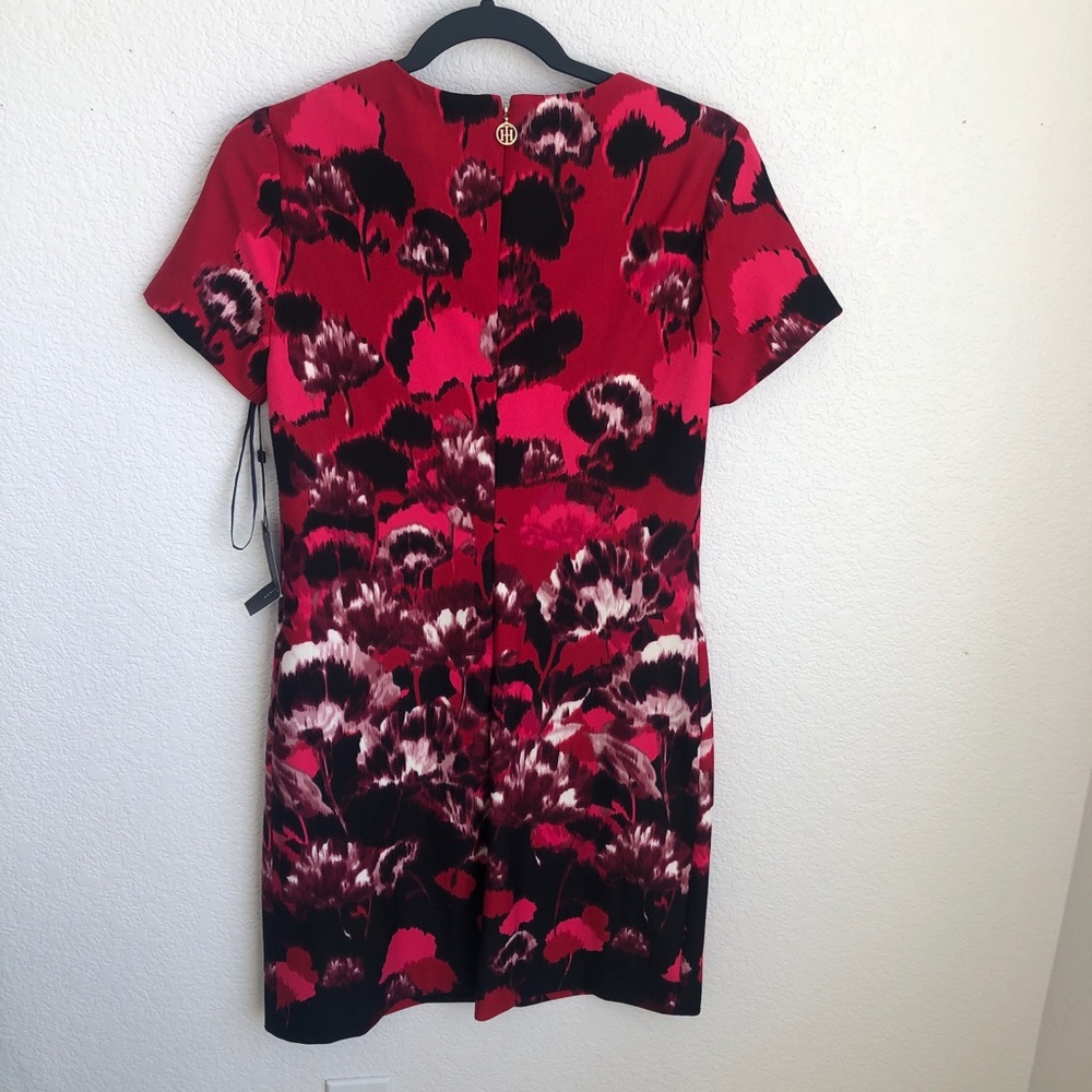 NWT Tommy Hilfiger red flower dress - Picture 3 of 8